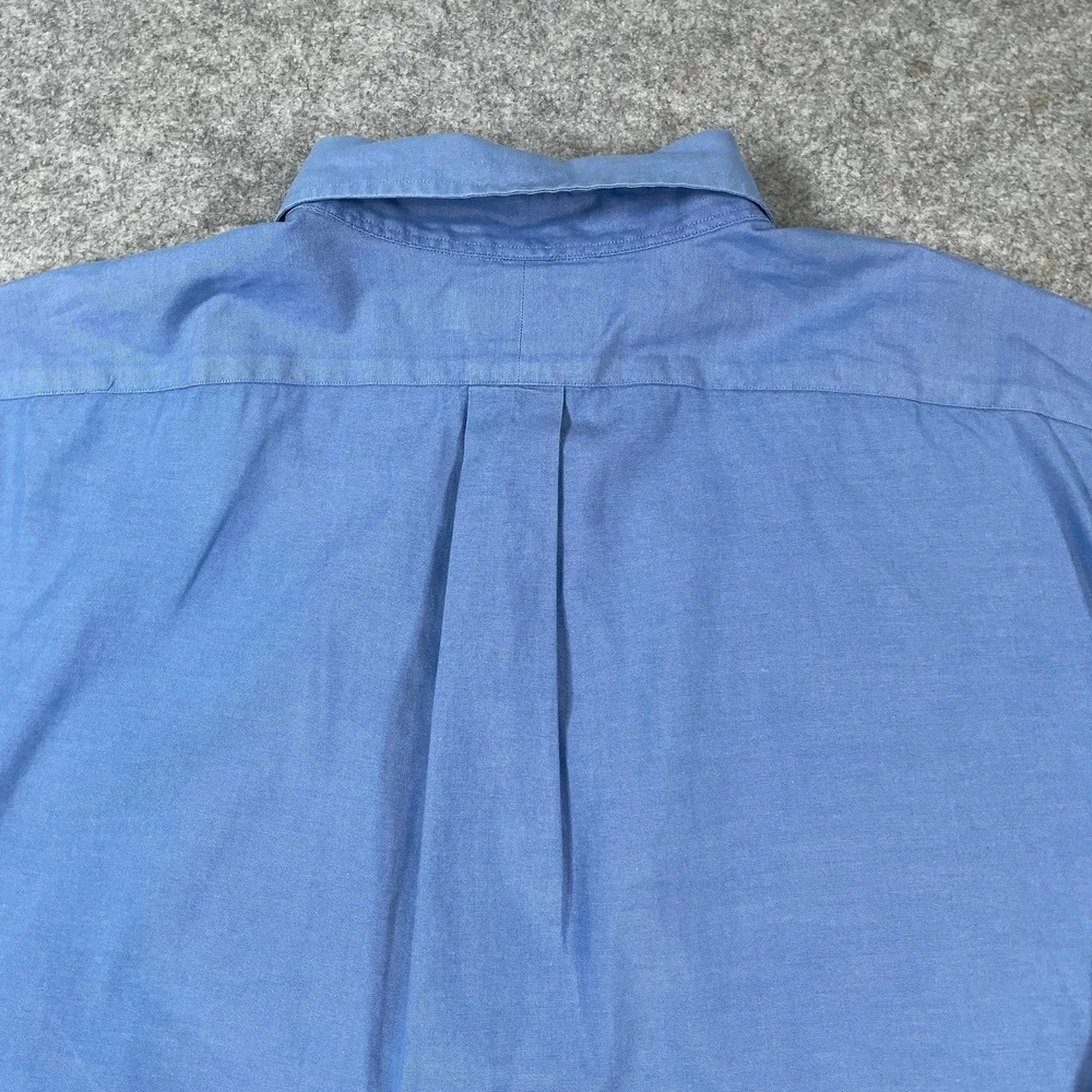 Polo Ralph Lauren Yarmouth Oxford Men Button Down Shirt 17.5-35 Blue Long Sleeve